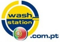 Logotipo de WASHSTATION - Lavandaria Self Service, de Além Cosmo - Unipessoal, Lda
