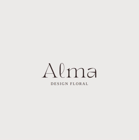 Logotipo de Alma Design Floral, de Mara Rubia Correa
