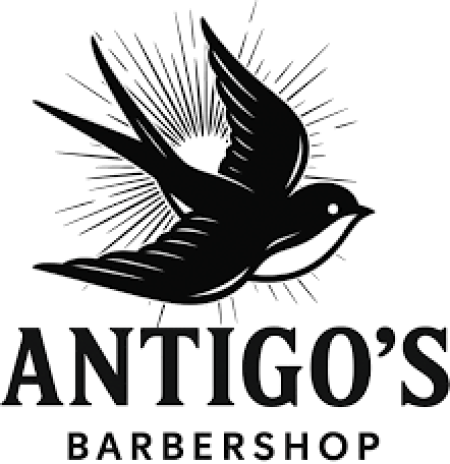 Logotipo de Antigos Barbershop, de Leonardo Carvalho Barboza
